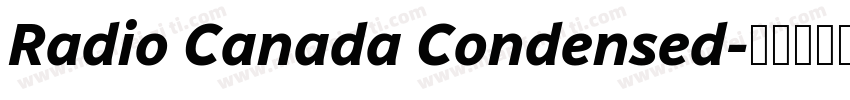 Radio Canada Condensed字体转换